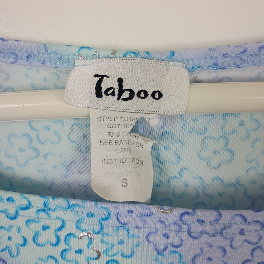 Vintage Taboo Y2K Womens Ditsy Floral Dress Small Blue Purple Boho Fairy 90s - Picture 5 of 8
